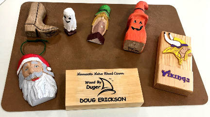 wood carving projects by Doug Erickson of woodcarversmn